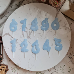 เทียนเลข 1 คละสี