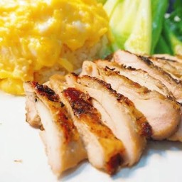ข้าวไข่ข้นไก่ย่าง-จิ้มแจ่ว