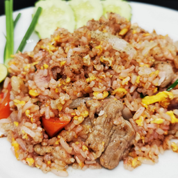 ข้าวผัดซอสแดง(ข้าวผัดรถไฟ)โบราณ
