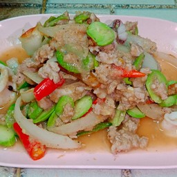 สะตอผัดเคย(ผัดกะปิ)