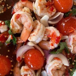 ไข่แดงเค็ม+กุ้งสุก