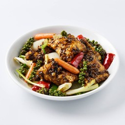 เนื้อปลากะพงผัดพริกไทยดำ