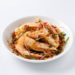 กุ้งแชบ๊วยทอดกระเทียมสไตล์อ่าวฮ่องกง