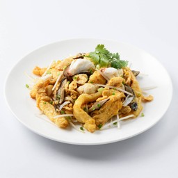 กระเพาะปลาผัดแห้งเนื้อปู