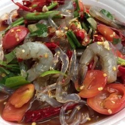 ยำเส้นแก้วกุ้งสด