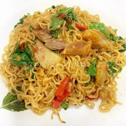 D มาม่ากะเพราหมูกรอบ