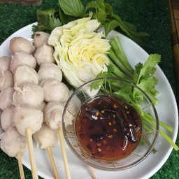 ลูกชิ้นเอ็นหมูนึ่งสมุนไพร