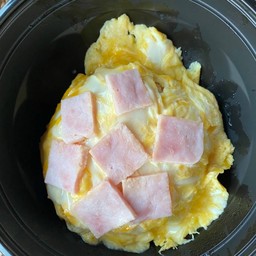 ข้าวไข่ข้น หน้าแฮม