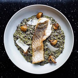 Riceberry Mushroom Fish Risotto
