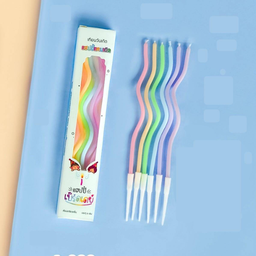 เทียนเกลียวคลื่น สีพาสเทล