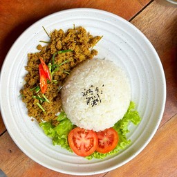 ข้าวคั่วกลิ้งหมู