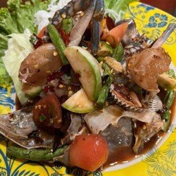 ตำกุ้งสด+หอยแครง+ปูม้า