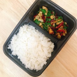 ข้าว+กระเพราหมูสับ