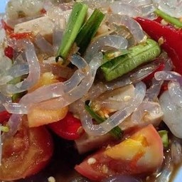 ตำเส้นแก้วหมูยอ(ปาร้ายั่วๆ)