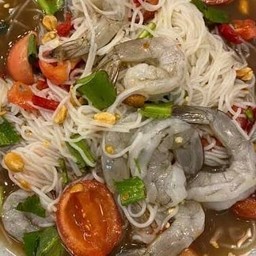 ตำเส้นหมี่กุ้งสด(ปาร้า)
