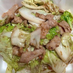ผัดผักกาดขาวหมู (กับข้าว)