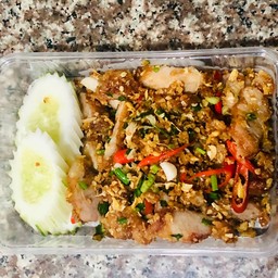 หมูสามชั้นผัดพริกเกลือ