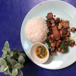 ข้าวกะเพราหมูกรอบ