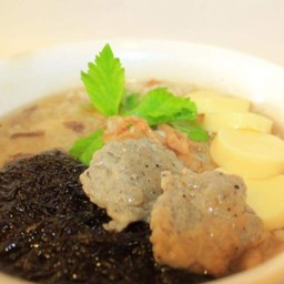 ข้าวต้มหมูปั้นเต้าหุ้สาหร่าย