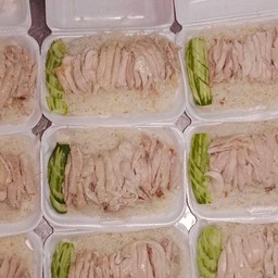 ข้าวมันไก่ต้ม 5 กล่อง