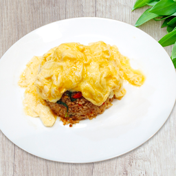 ไข่ข้นกระเพราหมูคลุกข้าว