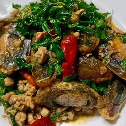 ผัดกะเพราไข่เยี่ยวม้า