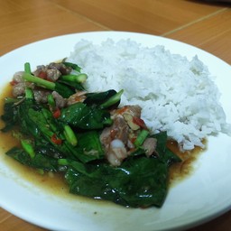 ข้าวผัดคะน้าน้ำมันหอย
