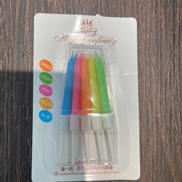 เทียนเกาหลีแบบสั้น สีพาสเทล