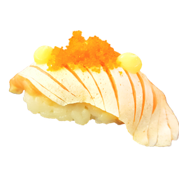 A83ซูชิท้องปลาแซลมอนไข่กุ้งสลัด