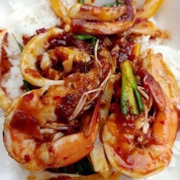 ผัดพริกเผา ราดข้าว