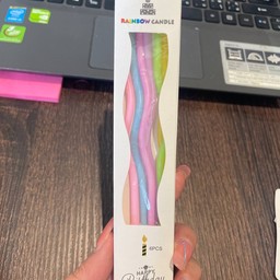 เทียนเกลียวเกาหลีแบบยาว สีพาสเทล