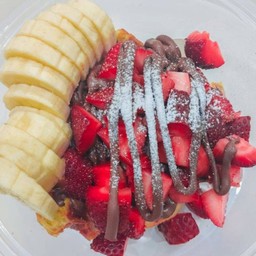 ครอฟเฟิล 2 Go (ชุดใหญ่ Big Cup !!!) Strawberry Banana Nutella