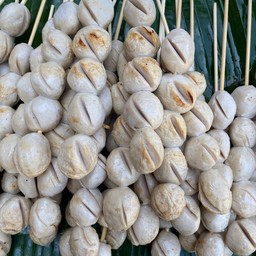 ลูกชิ้นปิ้ง หมู เอ็นหมู ตลาดสดกะทู้ใหม่