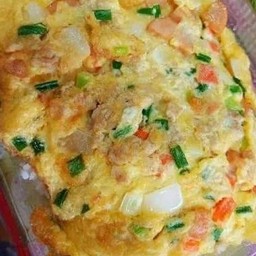 ไข่เจียวเเครอท หอมใหญ่ เห็ดหอม