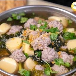 ต้มจืดเต้าหู้หมูสับฟรีข้าวเปล่า