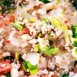 Spicy Glass Noodle Salad with Minced Pork