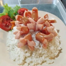 ข้าวไส้กรอกทอด