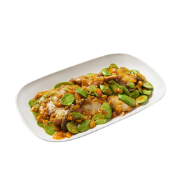 หมูกรอบผัดสะตอ