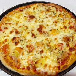 พิซซ่าแป้งสดหน้าฮาวายเอี้ยนขนาด6นิ้ว 4ชิ้น