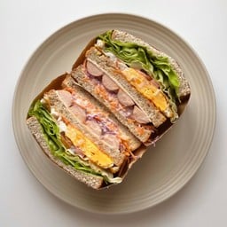 Hello sandwich แซนวิช สลัด ชาไทย ข้าวไข่ข้น