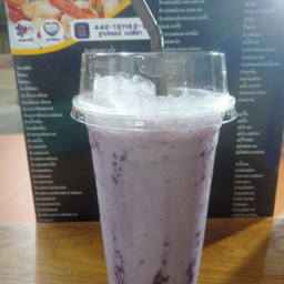 นมสดบลูเบอรี่เย็น