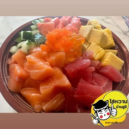 ข้าวหน้าปลาดิบรวม