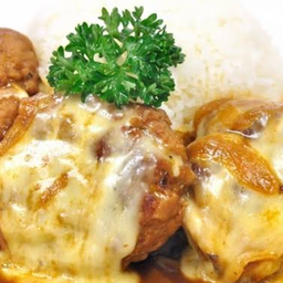 ข้าวหน้าเนื้อโคขุนบด