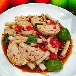 ยำไหลบัวหมูยอ