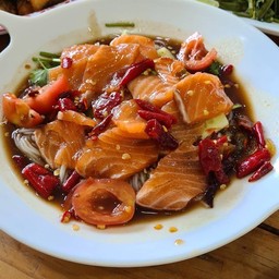 ยำปลาร้าแซลมอล