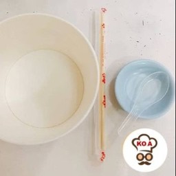 รับภาชนะพร้อมทาน ถ้วย ช้อน. 1 ชุด