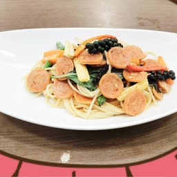 ผัดขี้เมาไส้กรอก