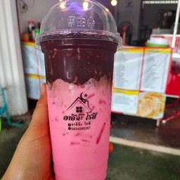 โกโก้ลาวานมชมพูเย็น