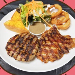 หมูพริกไทยดำ+ไก่สไปซี่