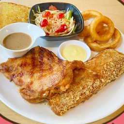 ไก่สไปซี่+ฟิช&ชิพ